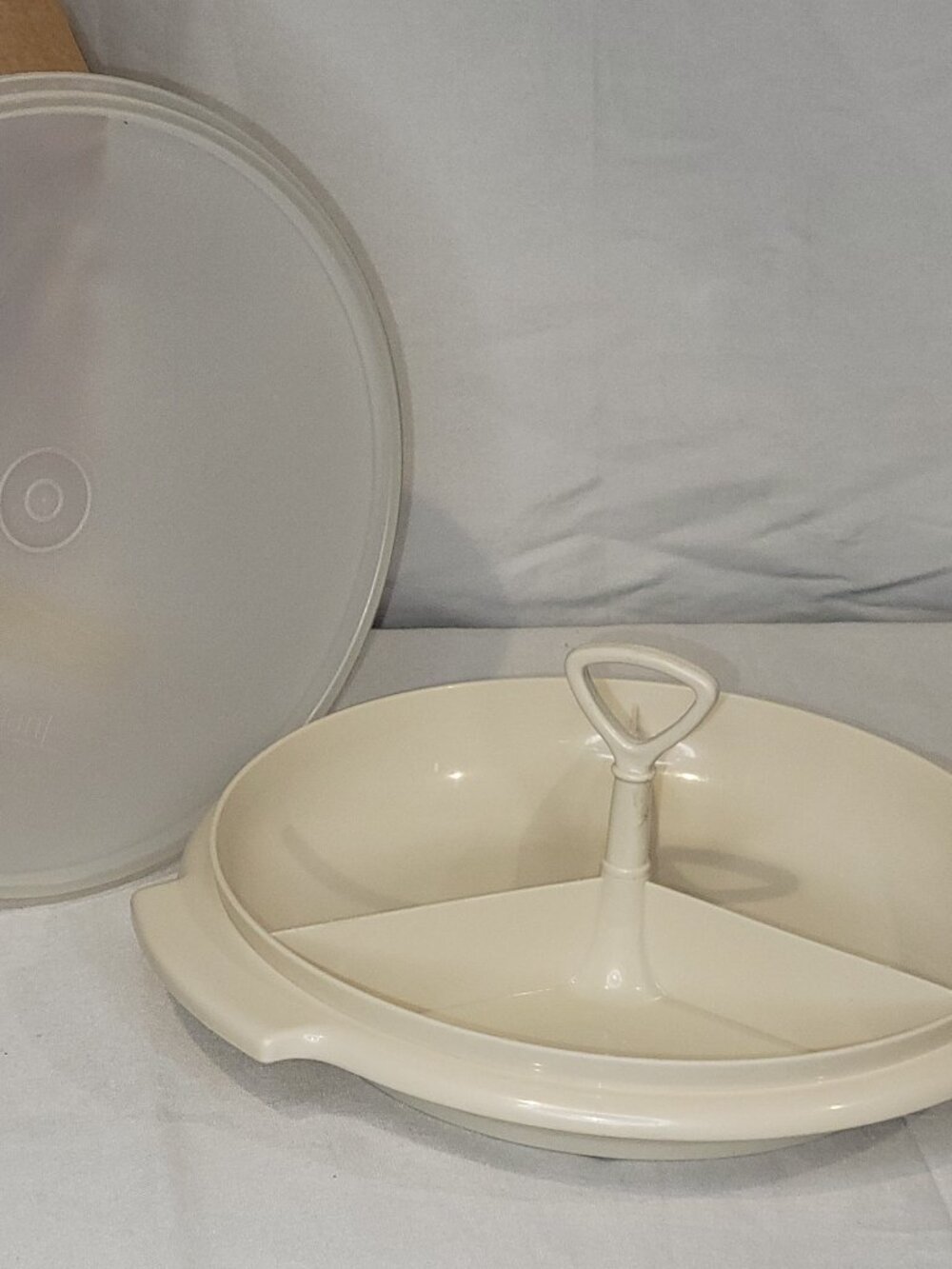 Vintage Tupperware Serve i All Pedestal Server & Suzette Divided Plate